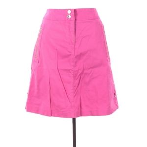 Barbara Lesser Pink A-line Skirt Size 12 Zip Close Side Zipper‎ Pockets Stretch